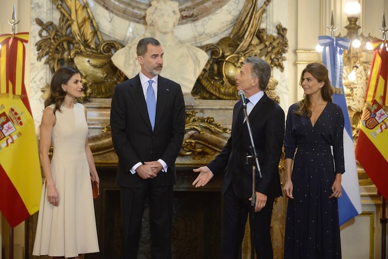 Letizia Ortiz, el Rey Felipe, Mauricio Macri y Juliana Awada.