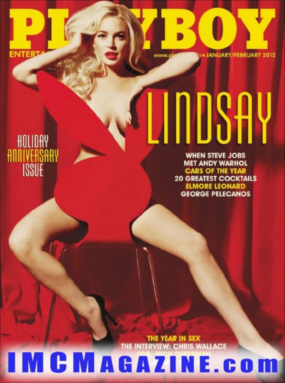 Lindsay Lohan, en una tapa más moderna de Playboy. 