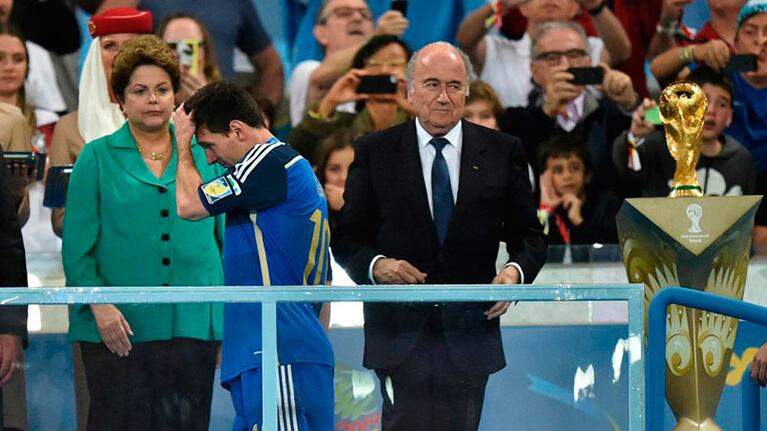 Lio no quería saber nada con el premio a mejor jugador del Mundial.