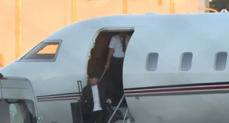 Lionel Messi aterrizó en Argentina este martes.
