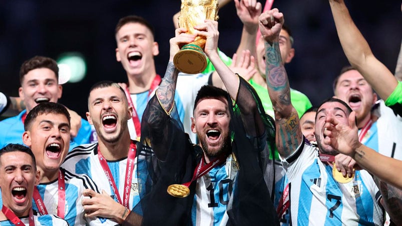 Lionel Messi, campeón del mundo con la Selección Argentina.