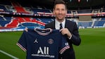 Lionel Messi con su camiseta del PSG.