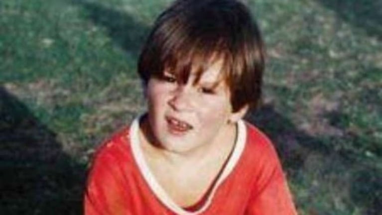 Lionel Messi de niño, cuando comenzó a jugar en Rosario.