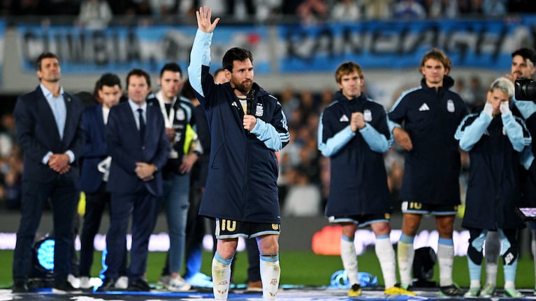 Lionel Messi dio un emotivo discurso. REUTERS/Rodrigo Valle