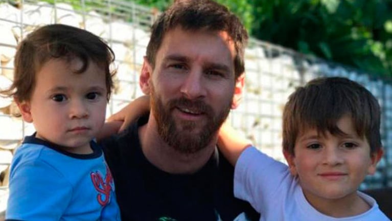 Lionel Messi disfrutó de un lunes lleno de amor con su hijos.