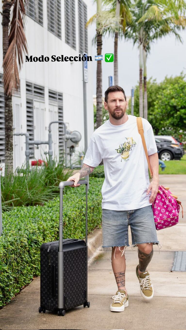 Lionel Messi se sumó a la concetración de la Selección argentina. (Foto: Captura IG/@leomessi).