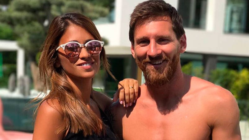 Lionel Messi y Anto Roccuzzo, súper enamorados.