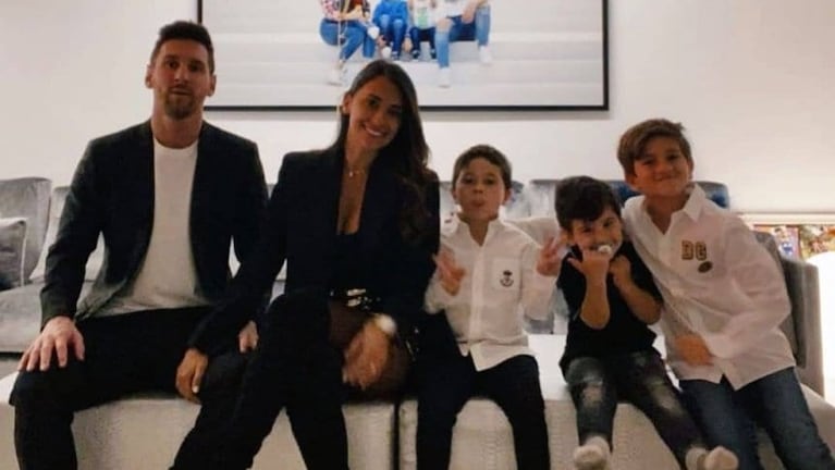 Lionel Messi y su familia recibieron el año nuevo en Barcelona