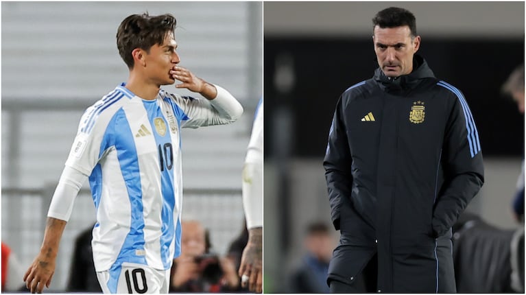 Lionel Scaloni habló de la poca continuidad de Dybala en la Selección. (Fotos: EFE)