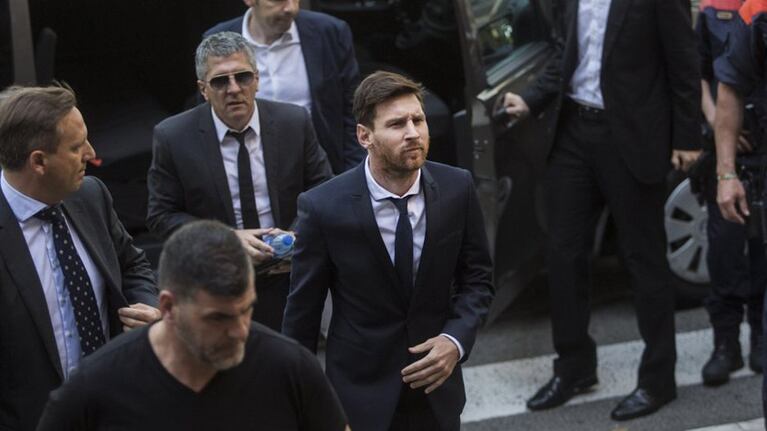 Lionel y Jorge Messi, en una de las audiencias del juicio.
