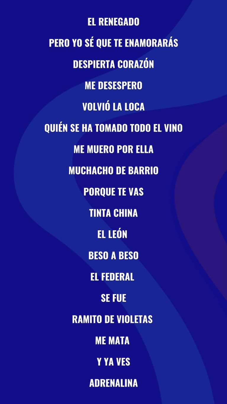 Lista de canciones del Festival Bum Bum 2025.