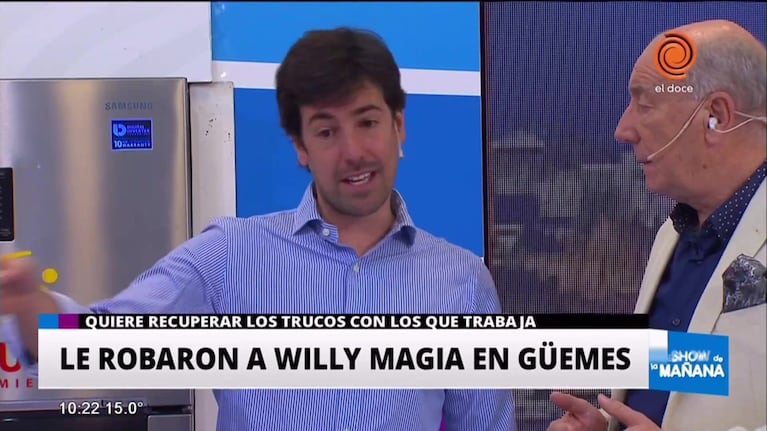 Llamado a la solidaridad: El Mago Willy busca su mochila robada