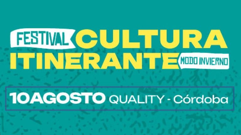 Llega el Festival Cultura Itinerante a Córdoba.