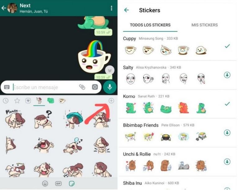 Llegaron los stickers a WhatsApp: cómo activarlos