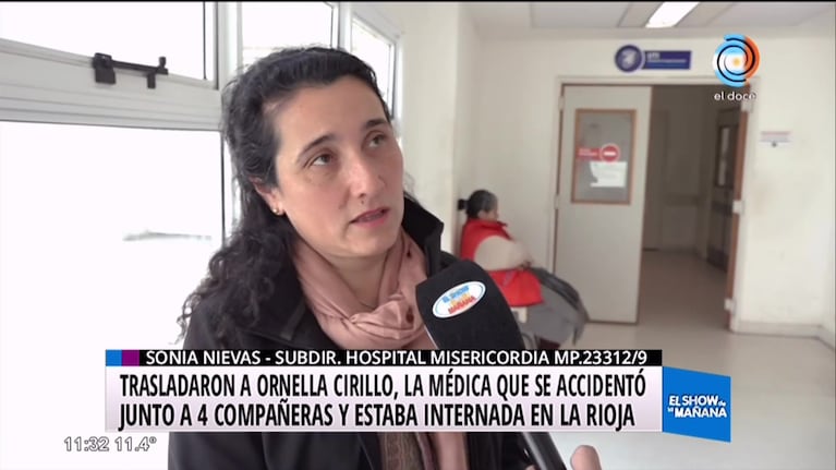 Llegó Ornella Cirillo, la médica accidentada en La Rioja