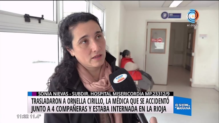 Llegó Ornella Cirillo, la médica accidentada en La Rioja