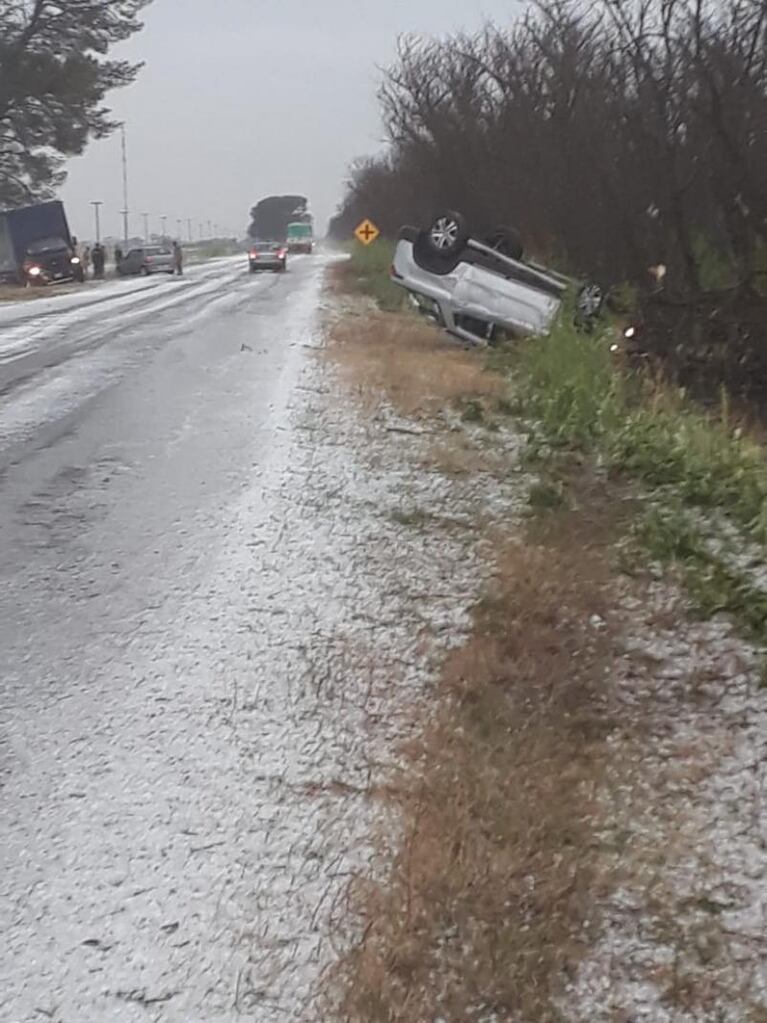 Lluvia y granizo en el sur provincial