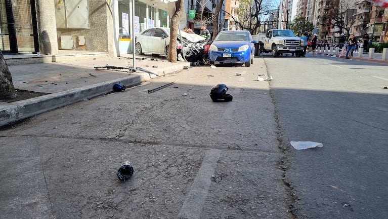 Lo que quedó del tremendo siniestro en la avenida Chacabuco.