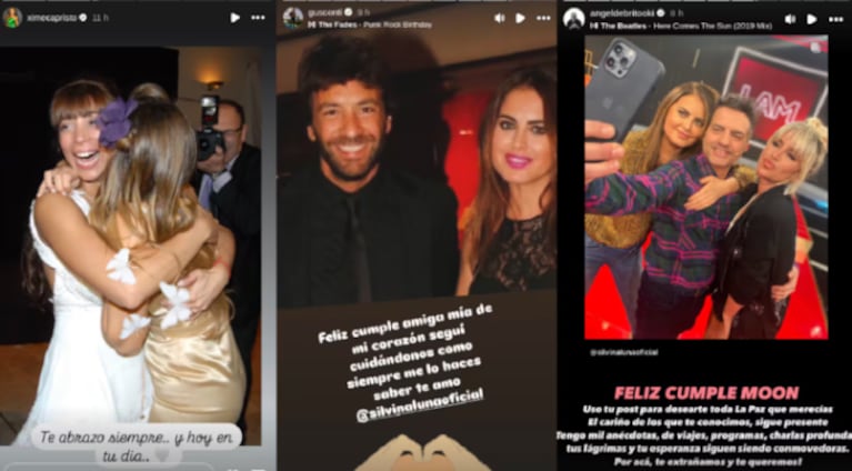 Lo saludos de los famosos a Silvina Luna.