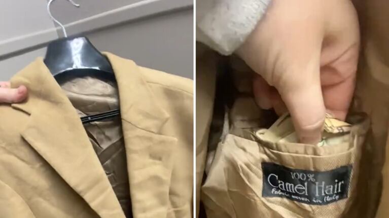 Lo sintió pesado y descubrió un tesoro en su interior. Captura de imagen del video subido a TikTok por @colleenwile (TIKTOK).