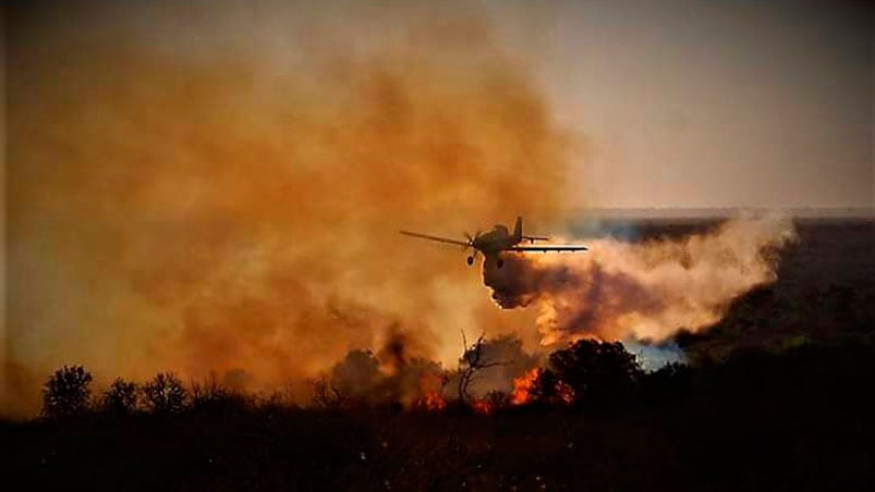 Lograron sofocar el fuego en Traslasierra.