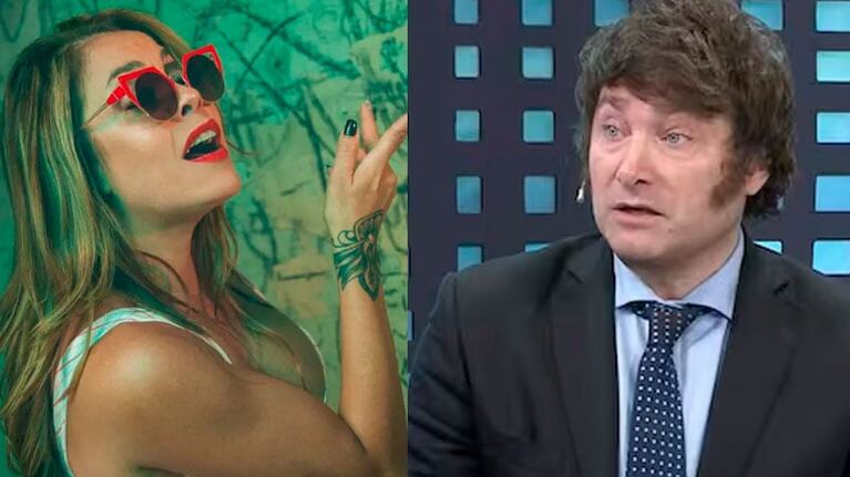 Lore Jiménez y Javier Milei