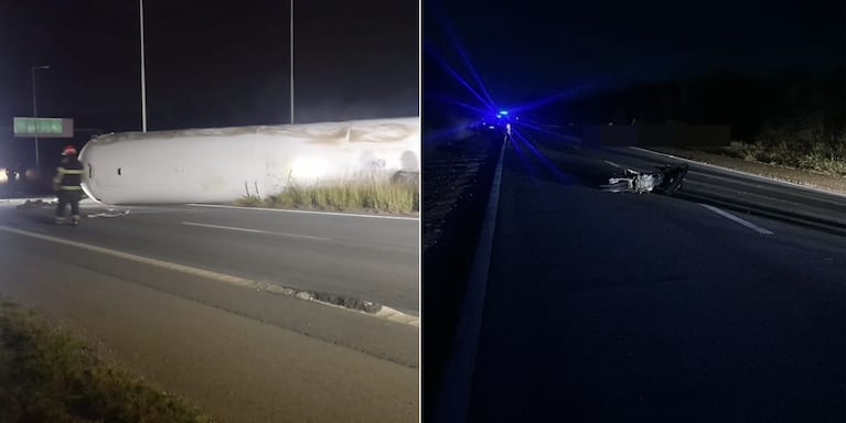 Los accidentes ocurrieron esta madrugada en la autopista Córdoba-Rosario y en la ruta 38.