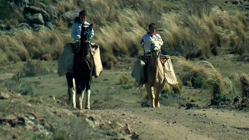 Los alumnos recorren una hora y media a caballo para tener clases.