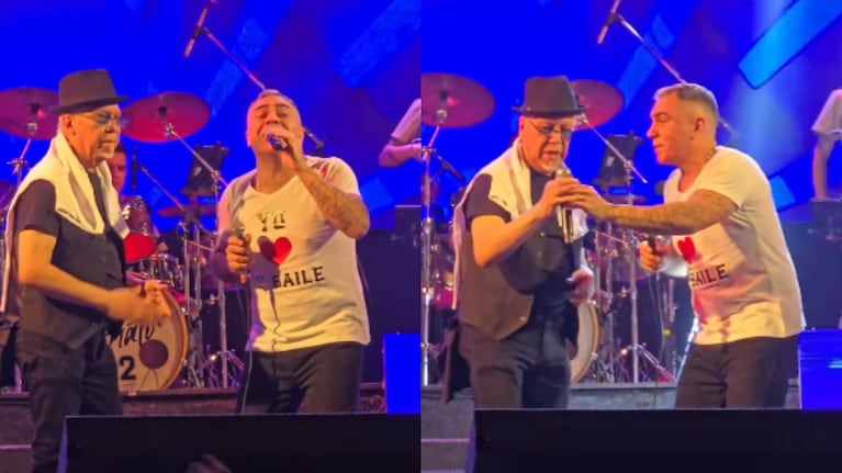 Los artistas compartieron un momento en un clásico de Atenas.
