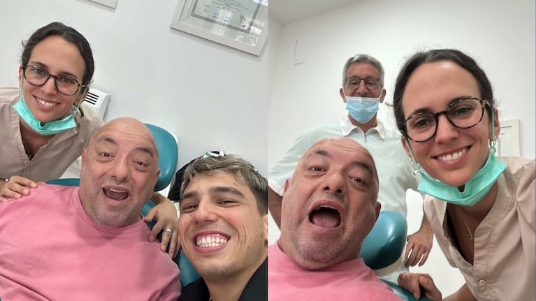 Los artistas lograron llevar a Gonzalito al odontólogo.