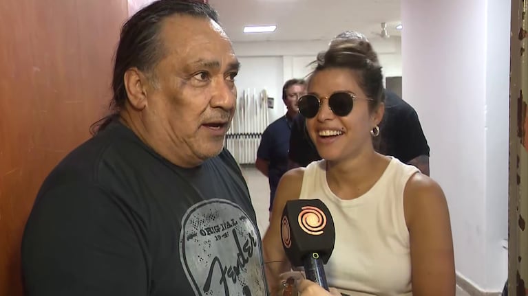 Los artistas se encontraron en la previa de Jesús María, y compartieron el cariño que se tienen mutuamente.