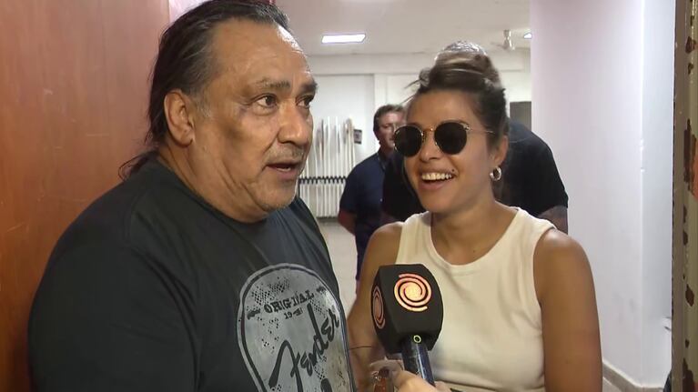 Los artistas se encontraron en la previa de Jesús María, y compartieron el cariño que se tienen mutuamente.
