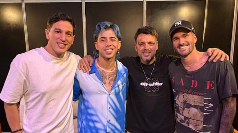 Los artistas y el futbolista coincidieron en Vélez.