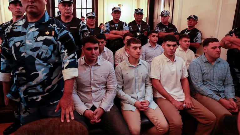 Los asesinos de Fernando Báez Sosa en el juicio. 