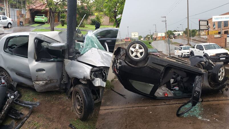 Los autos quedaron destrozados.