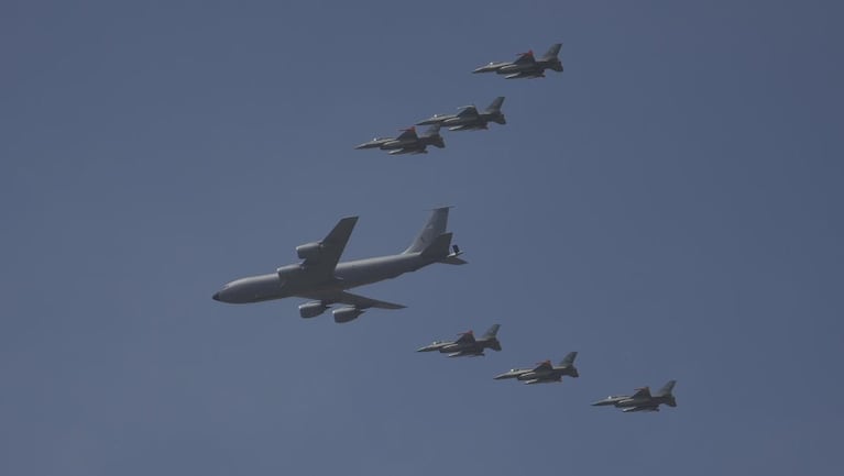 Los aviones F-16 adquiridos por Argentina a Dinamarca. Foto: Lucio Casalla / ElDoce.
