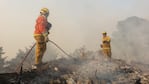 Los bomberos llegaron por la mañana luego de batallar en otros focos de incendios.