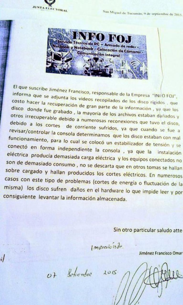 Los cámaras que vigilaban las urnas en Tucumán se rompieron