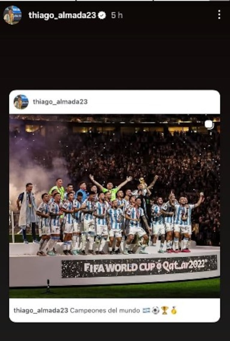 Los campeones del mundo recordaron la conquista del Mundial de Qatar.