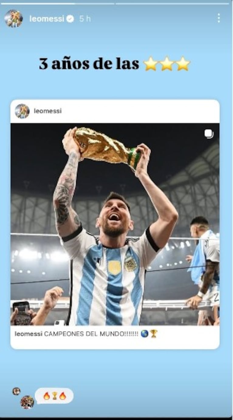 Los campeones del mundo recordaron la conquista del Mundial de Qatar.