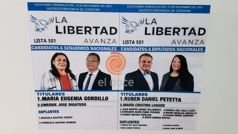 Los candidatos de Libertad Avanza. Foto: Néstor Ghino/ElDoce.tv