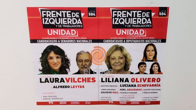 Los candidatos del Frente de Izquierda. Foto: Néstor Ghino/ElDoce.tv