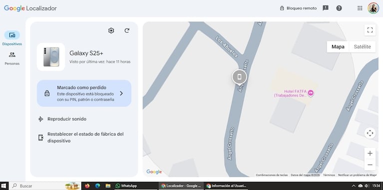 Los celulares fueron localizados tras el robo pero no pudieron recuperarlos.