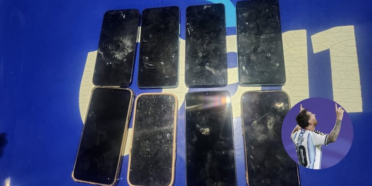 Los celulares fueron robados en pleno festejo del Mundial.
