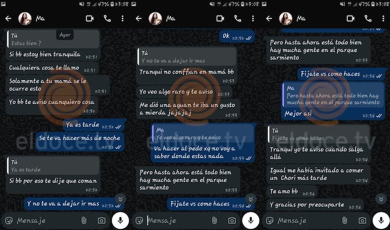 Los chats exclusivos de los últimos movimientos de Tania.