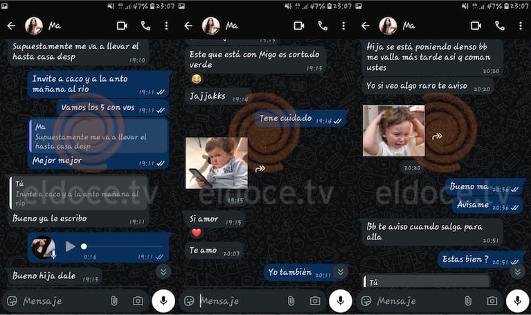 Los chats exclusivos de los últimos movimientos que se conocen de Tania Suárez.