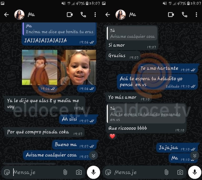 Los chats exclusivos de los últimos movimientos que se conocen de Tania Suárez.