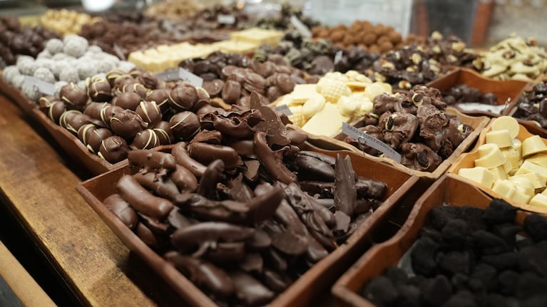 Los chocolates, uno de los puntos más tentadores de Villa General Belgrano. Foto: Lucio Casalla / El Doce.