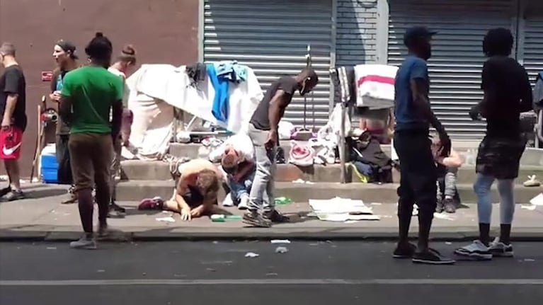 Los ciudadanos de Filadelfia bajo el efecto de la droga.