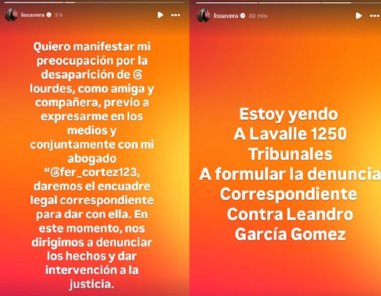 Los comunicados de Lissa Vera.